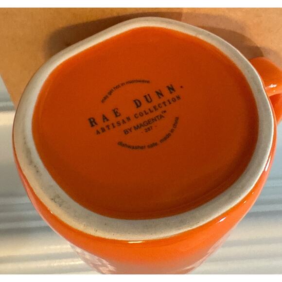 2 Rae Dunn Halloween Mugs BOO & EEK Orange Artisan Collection + TY Spooky Ghost - Picture 10 of 13
